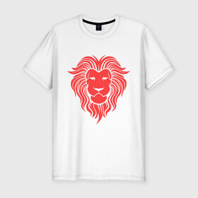 Мужская футболка премиум с принтом Король джунглей в Екатеринбурге, 92% хлопок, 8% лайкра | приталенный силуэт, круглый вырез ворота, длина до линии бедра, короткий рукав | Тематика изображения на принте: голова льва | животное | король джунглей | лев