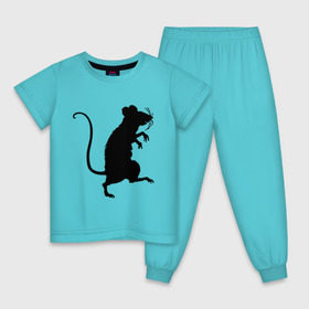 Детская пижама хлопок с принтом Силуэт крысы в Екатеринбурге, 100% хлопок |  брюки и футболка прямого кроя, без карманов, на брюках мягкая резинка на поясе и по низу штанин
 | Тематика изображения на принте: животные | крыса | мышь | силуэт крысы | хомяк