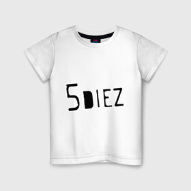 Детская футболка хлопок с принтом 5diez в Екатеринбурге, 100% хлопок | круглый вырез горловины, полуприлегающий силуэт, длина до линии бедер | 5diez | kubana | rok | альтернатива | кубана | подарок девушке | подарок парню | рок