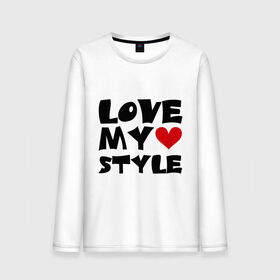 Мужской лонгслив хлопок с принтом Love my style в Екатеринбурге, 100% хлопок |  | 