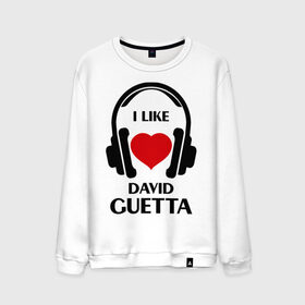 Мужской свитшот хлопок с принтом Мне нравится David Guetta в Екатеринбурге, 100% хлопок |  | david guetta | dj | rnb | клубные | мне нравится | музыка | сердечко