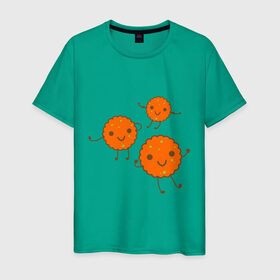 Мужская футболка хлопок с принтом Овсяные печеньки в Екатеринбурге, 100% хлопок | прямой крой, круглый вырез горловины, длина до линии бедер, слегка спущенное плечо. | 