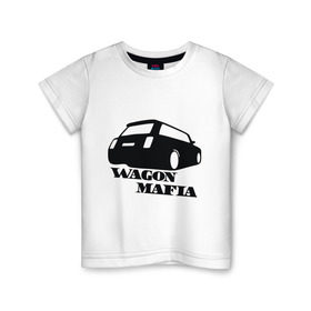Детская футболка хлопок с принтом WAGON MAFIA в Екатеринбурге, 100% хлопок | круглый вырез горловины, полуприлегающий силуэт, длина до линии бедер | дрифт