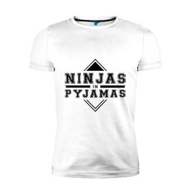Мужская футболка премиум с принтом Ninjas In Pyjamas в Екатеринбурге, 92% хлопок, 8% лайкра | приталенный силуэт, круглый вырез ворота, длина до линии бедра, короткий рукав | nip