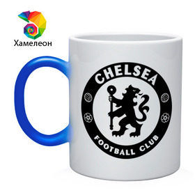 Кружка хамелеон с принтом Chelsea logo в Екатеринбурге, керамика | меняет цвет при нагревании, емкость 330 мл | 1905 | chelsea | chelsea logo | fc | footbal club | лого | логотип | спорт | футбол | футбольный клуб | челси