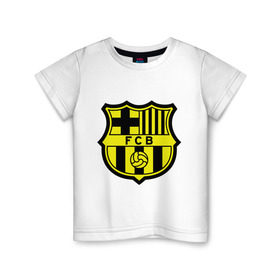 Детская футболка хлопок с принтом Barcelona logo в Екатеринбурге, 100% хлопок | круглый вырез горловины, полуприлегающий силуэт, длина до линии бедер | barcelona | fc | fc barcelona | footbal club | барселона | лого | логотип | спорт | футбол | футбольный клуб