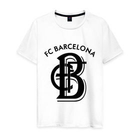 Мужская футболка хлопок с принтом FC Barcelona в Екатеринбурге, 100% хлопок | прямой крой, круглый вырез горловины, длина до линии бедер, слегка спущенное плечо. | Тематика изображения на принте: barcelona | fc | fc barcelona | footbal club | барселона | лого | логотип | спорт | футбол | футбольный клуб