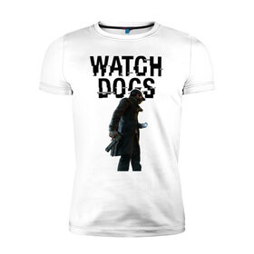 Мужская футболка премиум с принтом Watch Dogs в Екатеринбурге, 92% хлопок, 8% лайкра | приталенный силуэт, круглый вырез ворота, длина до линии бедра, короткий рукав | Тематика изображения на принте: 