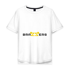 Мужская футболка хлопок Oversize с принтом Brazzers в Екатеринбурге, 100% хлопок | свободный крой, круглый ворот, “спинка” длиннее передней части | brazzers