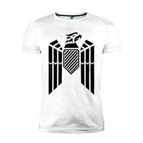 Мужская футболка премиум с принтом Немецкий гербовый орел в Екатеринбурге, 92% хлопок, 8% лайкра | приталенный силуэт, круглый вырез ворота, длина до линии бедра, короткий рукав | геральдика | герб | орел | птица
