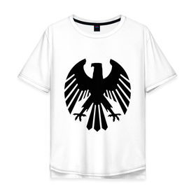 Мужская футболка хлопок Oversize с принтом Немецкий гербовый орёл в Екатеринбурге, 100% хлопок | свободный крой, круглый ворот, “спинка” длиннее передней части | геральдика | герб | немецкий | орел | птица | рисунок