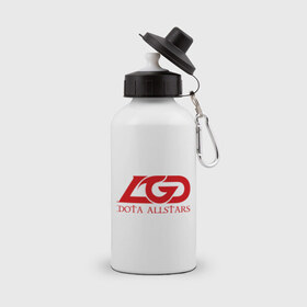 Бутылка спортивная с принтом LGD Dota 2 в Екатеринбурге, металл | емкость — 500 мл, в комплекте две пластиковые крышки и карабин для крепления | all | dota | dota2 | lgd | stars | дота | дота2 | лгд