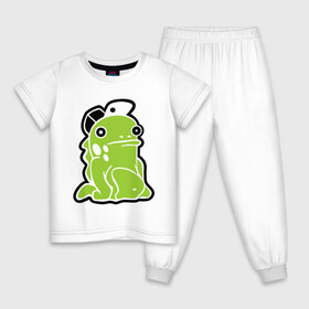 Детская пижама хлопок с принтом Слизняк в Екатеринбурге, 100% хлопок |  брюки и футболка прямого кроя, без карманов, на брюках мягкая резинка на поясе и по низу штанин
 | кепка | монстр | слизень | слизняк | червяк | чудик