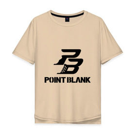 Мужская футболка хлопок Oversize с принтом Point Blank в Екатеринбурге, 100% хлопок | свободный крой, круглый ворот, “спинка” длиннее передней части | pb | поинт блэнк