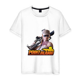 Мужская футболка хлопок с принтом Point Blank в Екатеринбурге, 100% хлопок | прямой крой, круглый вырез горловины, длина до линии бедер, слегка спущенное плечо. | point blank | поинт блэнк