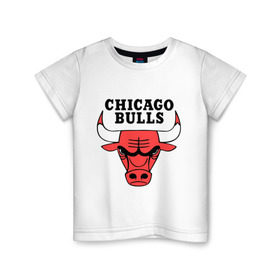 Детская футболка хлопок с принтом Chicago Bulls в Екатеринбурге, 100% хлопок | круглый вырез горловины, полуприлегающий силуэт, длина до линии бедер | chicago bulls | newtop | swag | swag style | toplanding | одежда сваг | сваг | сваг стиль | свег | свог | свэг | чикаго булз