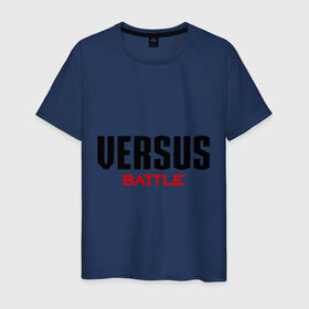 Мужская футболка хлопок с принтом Versus Battle в Екатеринбурге, 100% хлопок | прямой крой, круглый вырез горловины, длина до линии бедер, слегка спущенное плечо. | battle | rap | versus | батл | версус | рэп