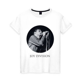 Женская футболка хлопок с принтом Joy division круг в Екатеринбурге, 100% хлопок | прямой крой, круглый вырез горловины, длина до линии бедер, слегка спущенное плечо | joy division