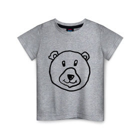Детская футболка хлопок с принтом Медведь в Екатеринбурге, 100% хлопок | круглый вырез горловины, полуприлегающий силуэт, длина до линии бедер | русь