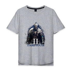 Мужская футболка хлопок Oversize с принтом Dark Souls в Екатеринбурге, 100% хлопок | свободный крой, круглый ворот, “спинка” длиннее передней части | 