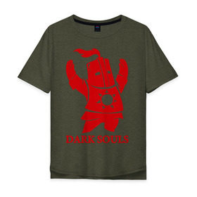 Мужская футболка хлопок Oversize с принтом Dark Souls в Екатеринбурге, 100% хлопок | свободный крой, круглый ворот, “спинка” длиннее передней части | dark souls