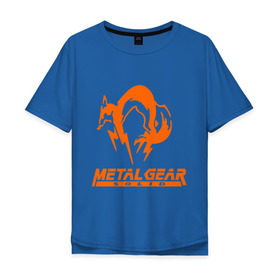 Мужская футболка хлопок Oversize с принтом Metal Gear Solid Fox в Екатеринбурге, 100% хлопок | свободный крой, круглый ворот, “спинка” длиннее передней части | лиса