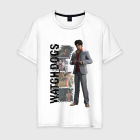Мужская футболка хлопок с принтом Watch Dogs (Jordi Chin) в Екатеринбурге, 100% хлопок | прямой крой, круглый вырез горловины, длина до линии бедер, слегка спущенное плечо. | Тематика изображения на принте: chin | dogs | jordi | watch | джорди | чин