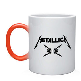 Кружка хамелеон с принтом Metallica в Екатеринбурге, керамика | меняет цвет при нагревании, емкость 330 мл | металлика