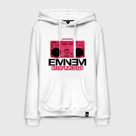 Мужская толстовка хлопок с принтом Eminem Berzerk в Екатеринбурге, френч-терри, мягкий теплый начес внутри (100% хлопок) | карман-кенгуру, эластичные манжеты и нижняя кромка, капюшон с подкладом и шнурком | 