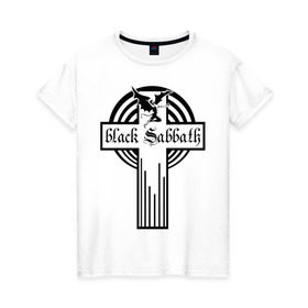 Женская футболка хлопок с принтом Black Sabbath в Екатеринбурге, 100% хлопок | прямой крой, круглый вырез горловины, длина до линии бедер, слегка спущенное плечо | black sabbath