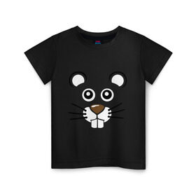 Детская футболка хлопок с принтом Грызун в Екатеринбурге, 100% хлопок | круглый вырез горловины, полуприлегающий силуэт, длина до линии бедер | Тематика изображения на принте: грызун | животное | крыса | мышь | хомяк