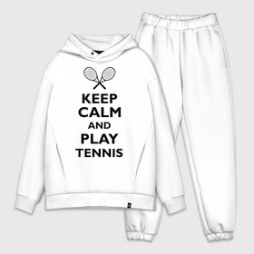 Мужской костюм хлопок OVERSIZE с принтом Play tennis в Екатеринбурге,  |  | ракетка | тенис | теннис | теннисист