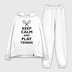 Женский костюм хлопок Oversize с принтом Play tennis в Екатеринбурге,  |  | ракетка | тенис | теннис | теннисист