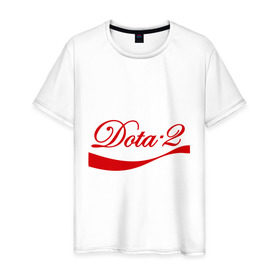 Мужская футболка хлопок с принтом Dota 2 Coca cola в Екатеринбурге, 100% хлопок | прямой крой, круглый вырез горловины, длина до линии бедер, слегка спущенное плечо. | Тематика изображения на принте: coca | cola | dota | дота | кола