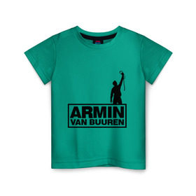 Детская футболка хлопок с принтом Armin van buuren в Екатеринбурге, 100% хлопок | круглый вырез горловины, полуприлегающий силуэт, длина до линии бедер | addicted | buuren | van | аrmin