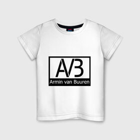 Детская футболка хлопок с принтом Armin van buuren logo в Екатеринбурге, 100% хлопок | круглый вырез горловины, полуприлегающий силуэт, длина до линии бедер | addicted | buuren | van | аrmin