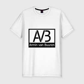 Мужская футболка премиум с принтом Armin van buuren logo в Екатеринбурге, 92% хлопок, 8% лайкра | приталенный силуэт, круглый вырез ворота, длина до линии бедра, короткий рукав | Тематика изображения на принте: addicted | buuren | van | аrmin