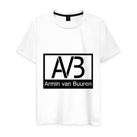 Мужская футболка хлопок с принтом Armin van buuren logo в Екатеринбурге, 100% хлопок | прямой крой, круглый вырез горловины, длина до линии бедер, слегка спущенное плечо. | addicted | buuren | van | аrmin