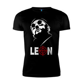 Мужская футболка премиум с принтом Leon в Екатеринбурге, 92% хлопок, 8% лайкра | приталенный силуэт, круглый вырез ворота, длина до линии бедра, короткий рукав | jean | leon | professional | reno | жан | леон | профессионал | рено