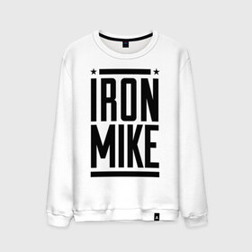 Мужской свитшот хлопок с принтом Iron Mike в Екатеринбурге, 100% хлопок |  | iron | mike | бокс | железный | замбидис | майк | чемпион