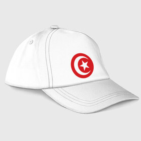 Бейсболка с принтом Тунис в Екатеринбурге, 100% хлопок | классический козырек, металлическая застежка-регулятор размера | звезда | полумесяц | тунис | флаг