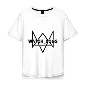 Мужская футболка хлопок Oversize с принтом Watch_Dogs в Екатеринбурге, 100% хлопок | свободный крой, круглый ворот, “спинка” длиннее передней части | watch dogs
