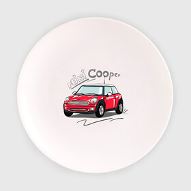 Тарелка с принтом Mini Cooper в Екатеринбурге, фарфор | диаметр - 210 мм
диаметр для нанесения принта - 120 мм | Тематика изображения на принте: mini cooper | автомобиль | машина | мини купер | миникупер
