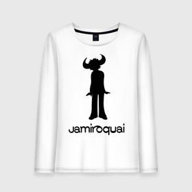 Женский лонгслив хлопок с принтом Jamiroquai в Екатеринбурге, 100% хлопок |  | funk | jamiroquai | jazz | джаз | джамирокуай | фанк