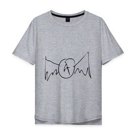 Мужская футболка хлопок Oversize с принтом Aerosmith (draw logo) в Екатеринбурге, 100% хлопок | свободный крой, круглый ворот, “спинка” длиннее передней части | aerosmith | draw | logo | логотип | рисованный
