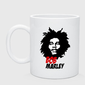 Кружка с принтом Bob Marley в Екатеринбурге, керамика | объем — 330 мл, диаметр — 80 мм. Принт наносится на бока кружки, можно сделать два разных изображения | bob | marley | боб | марли