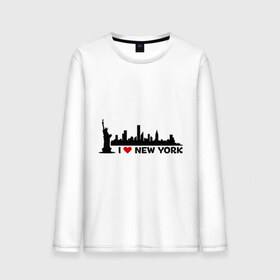 Мужской лонгслив хлопок с принтом I love NY (панорама) в Екатеринбурге, 100% хлопок |  | i | love | new | york | город | йорк | люблю | нью | панорама | свобода | статуя | я