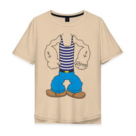 Мужская футболка хлопок Oversize с принтом Костюм морячка в Екатеринбурге, 100% хлопок | свободный крой, круглый ворот, “спинка” длиннее передней части | вмф | военно морской флот | морской флот | моряк | морячок | якорь