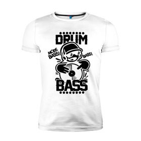 Мужская футболка премиум с принтом DRUM N BASS пластинка в Екатеринбурге, 92% хлопок, 8% лайкра | приталенный силуэт, круглый вырез ворота, длина до линии бедра, короткий рукав | Тематика изображения на принте: club | disc | drum | dubstep | music | phones | vinil | басс | бейс | винил | дабстеп | драм | клуб | музыка | наушник | пластинка