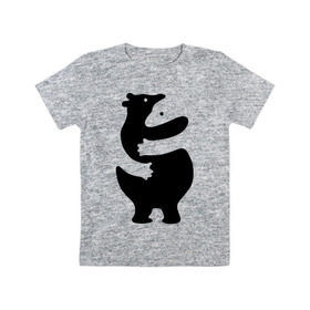 Детская футболка хлопок с принтом Медвежий Инь-Янь в Екатеринбурге, 100% хлопок | круглый вырез горловины, полуприлегающий силуэт, длина до линии бедер | медведь | обнимашки | объятия